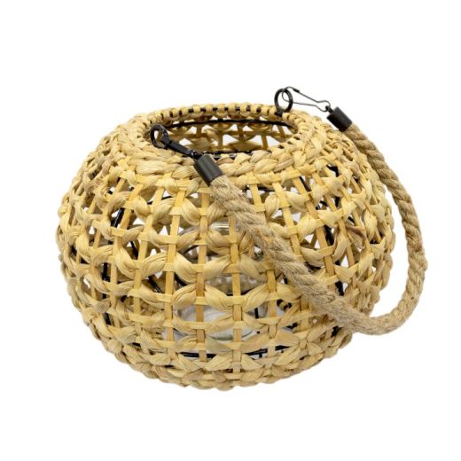 Lanterna Em Rattan E Vidro P 67618 SR11014