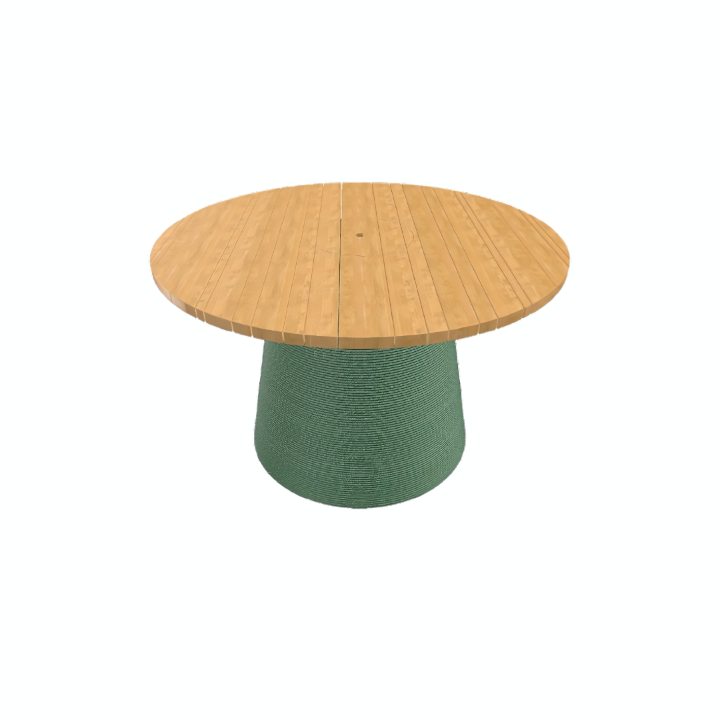 Mesa De Jantar Spool Com Balde - Madeira