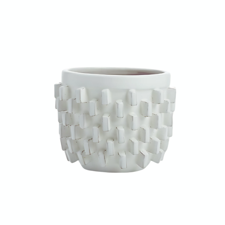 Vaso Decor Em Ceramica Branco SR10431