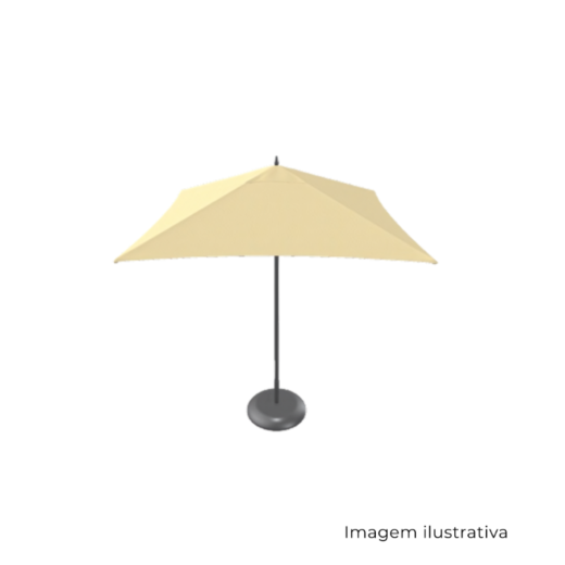 Ombrelone Quadrado Macrame Com Polia Grande